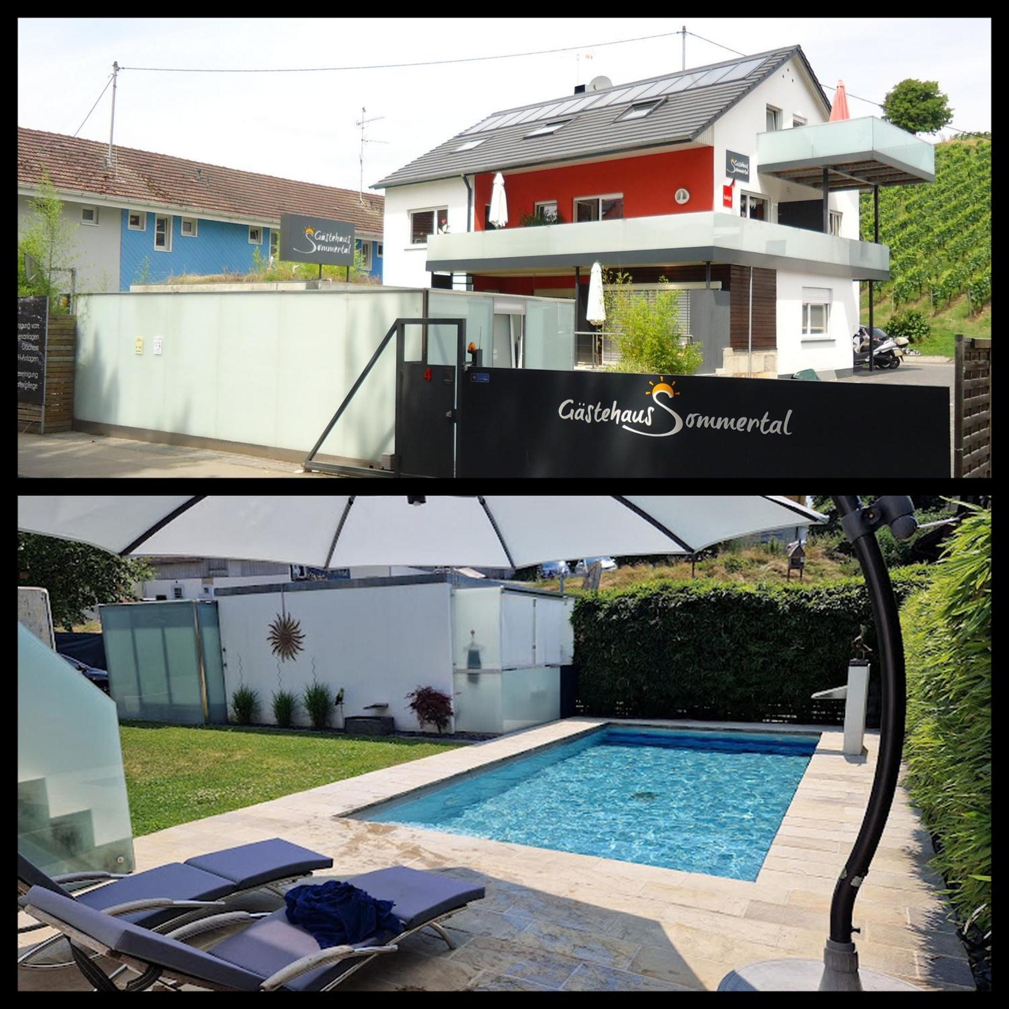 Gaestehaus Sommertal Mit Pool Im Garten, Eigener Parkplatz, 800M Zum Bodensee, 300M Zur Altstadt Meersburg Εξωτερικό φωτογραφία